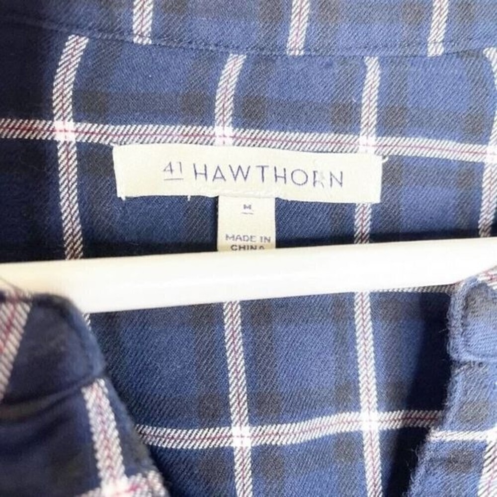 41 HAWTHORN Mataya Smocked Flannel Shirt  - Picture 5 of 11